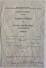 Lincoln University / Mid-Twentieth Century African American Literary Signed 1940