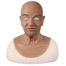 Lifelike Old man soft skin silicone mask Age spots realistic mask For Cosplay