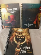Lot of 3 Stephen King Library Desk Calendars 2006-2008 Hologram, Short Story NEW
