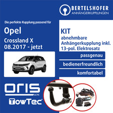 Für OPEL Crossland X Typ P17/ 75 08.2017-jetzt AHK abn +13pol sp. E-Satz TOP