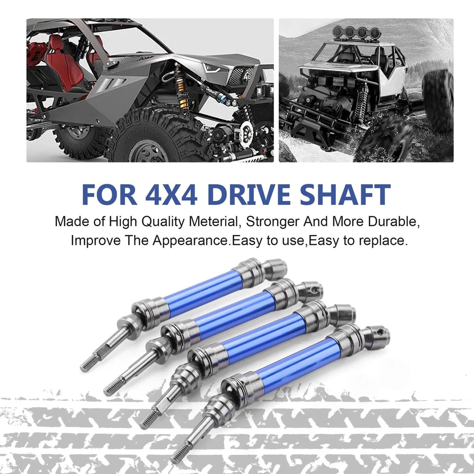 4 StüCk Metall-Antriebswelle Vorne und Hinten CVD für 1/10 Slash S1965 - Bild 2 von 4