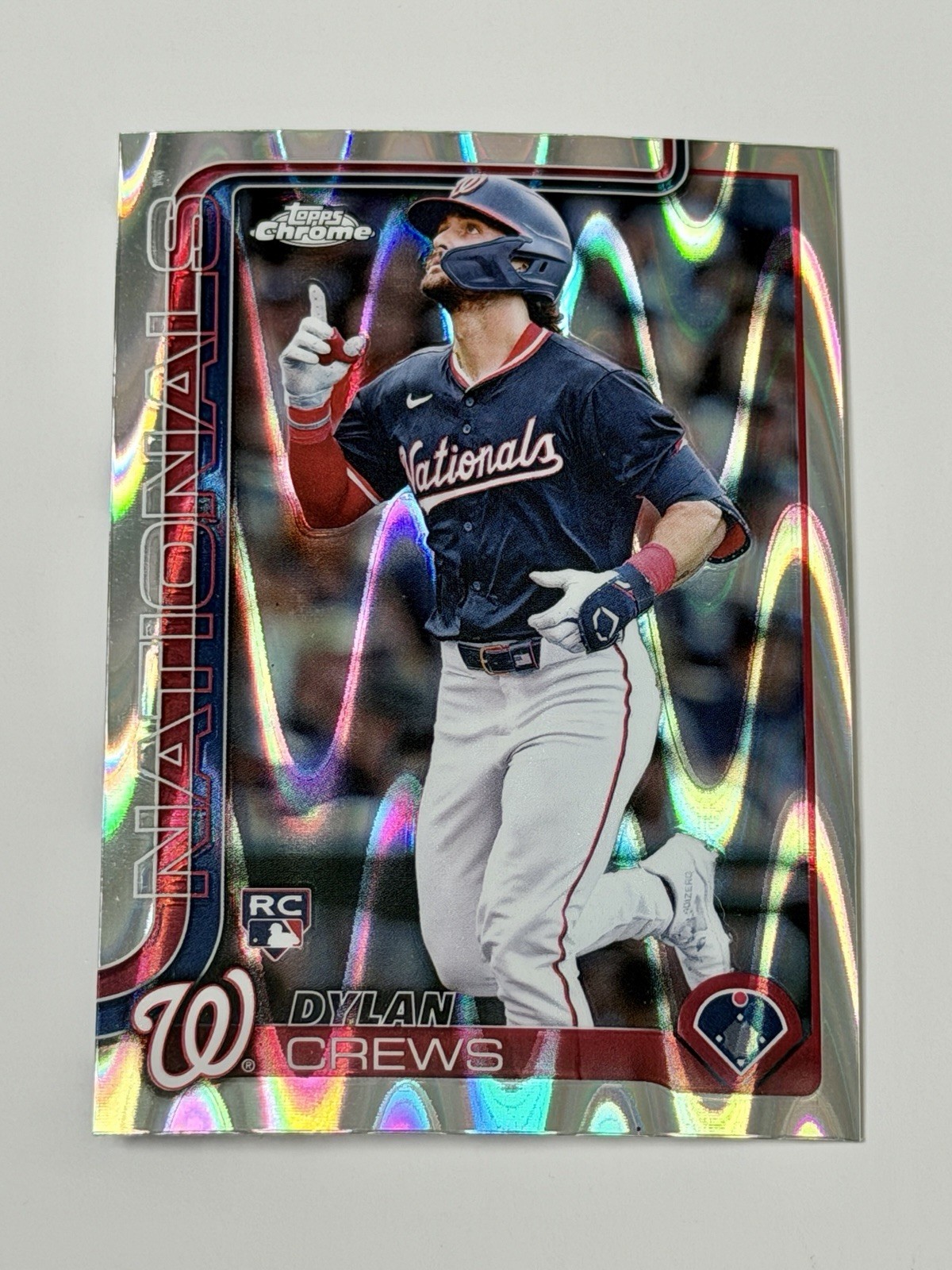 2025 Topps Chrome DYLAN CREWS (RC) Raywave Refractor Washington Nationals #146