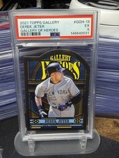 2021 Topps Gallery Derek Jeter Gallery of Heroes PSA 5 Yankees HOF Die-Cut