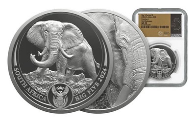 SOMALIA 100 Scellini 1 Oz 2025 Elefante Argento Fdc - Foto 5