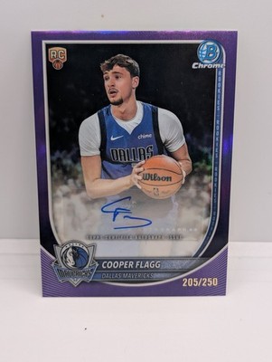 Cooper Flagg 2025-26 Bowman Chrome Rookie Card Auto Purple Refractor /250 True 