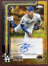 River Ryan 2025 Topps Gilded Collection Gold Chrome Rookie Auto /99 LA Dodgers