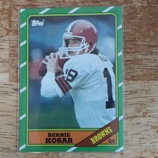 Topps 1986 Bernie Kosar #187 Rookie Base Set Cleveland Browns Football Card. rookie card picture
