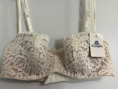 NEW b.tempted by Wacoal Ciao Bella Balconette Bra White and Nude 34C 953144
