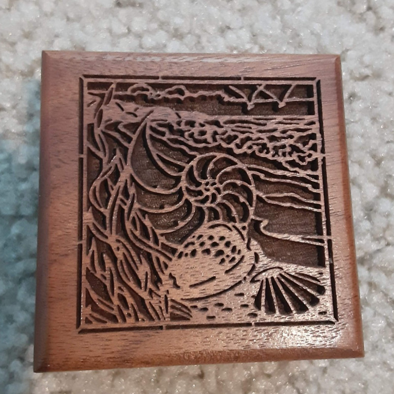 Wooden Music Box Vintage -Lara's Theme from Dr. Zhivago - Brown -Laser Cut Scene