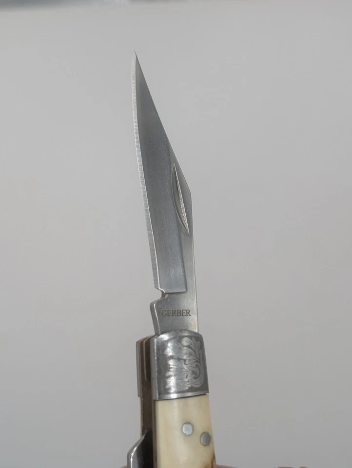 Navaja de Bolsillo Gerber Stockman - Asas de Ciervo - 2 Hojas - ¡Mangos Doble Grabado! Foto 3 de 4