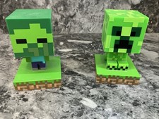 Lot 2 Creeper Night Light Lamp Minecraft Character Paladone Icons