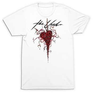 The Used Hanging Heart Veins White T-Shirt Distressed Emo Post Hardcore Band Tee