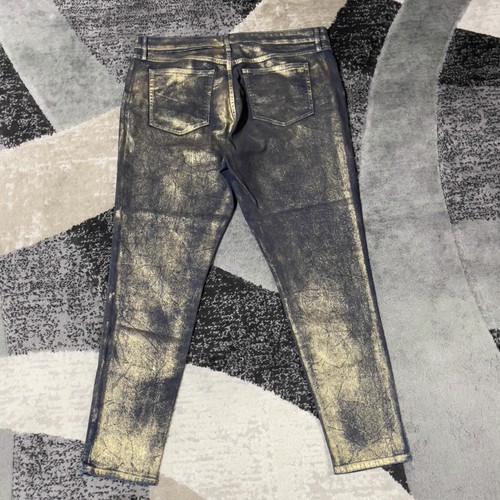 Jeans Lauren Ralph Lauren donna 16 pantaloni skinny scintillanti rivestiti oro metallizzato - Foto 5 di 15