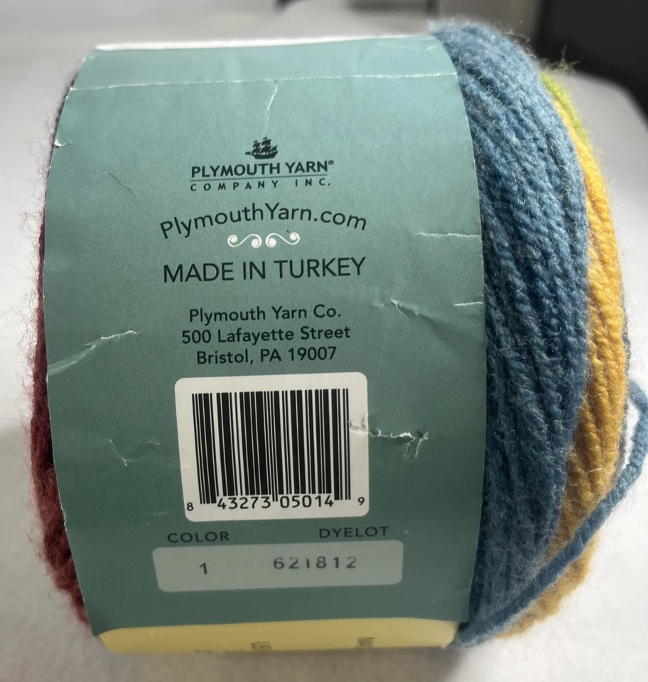 1 Plymouth Multi-Color Hot Cakes 75% Acrylic 25% Wool Blend 404 Yards - New - Image 4 of 4