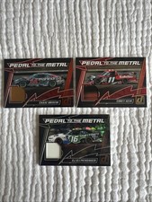 🏁🔥 2025 Donruss NASCAR Pedal to the Metal 3-Card Race Used Cracked Ice!