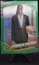 2025 Panini Prizm - Dominique Malonga #144 V (RC) Green Prizm & Base Card-Storm