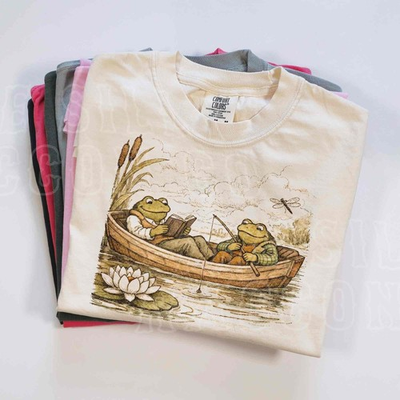 #ad Vintage Frog and Toad Tshirt Bookish Cottagecore Shirt Unisex $21.99