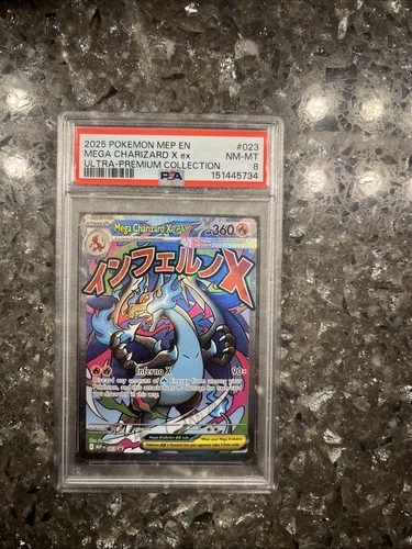 2025 Pokemon Mep En Mega Charizard X Ex Ultra Premium Collection Psa 8