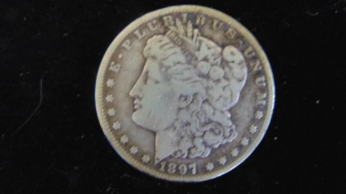 1897 S Morgan Silver Dollar $1 Choice Fine Coin #36