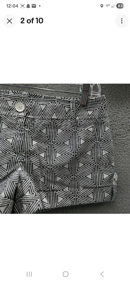 Pantalones Cortos de Estudio Express Design Mujer Bolsillos Elastizados Puños Negro Blanco Talla 4 Foto 2 de 4