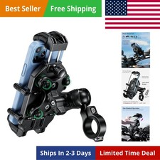 Anti-Theft Motorcycle Phone Mount Holder with Vibration Dampener  High-Speed...
