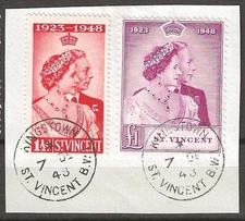 ST VINCENT 1948 SG 162/163 USED