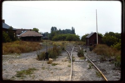 1979 Original Dia - HANCOCK MI DEPOT Train RR Station Michigan Yard Switch
