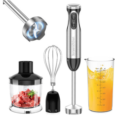 4-en-1 Stabmixer 1000W 20 Geschwindigkeiten Edelst
