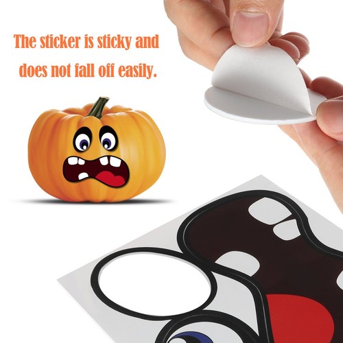 Hágalo usted mismo Conjunto de pegatinas de calabaza para padres e hijos pequeños decoración - Imagen 7 de 10
