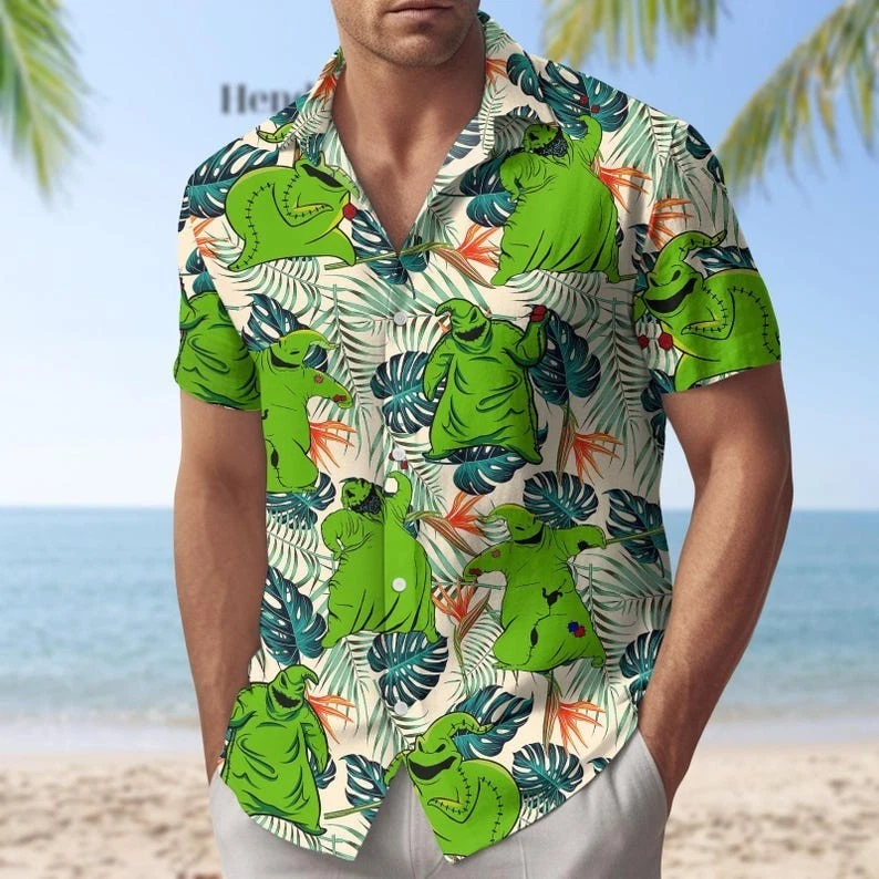 Oogie Boogie Hawaiian Shirt Shorts, Oogie Boogie Button ShirtOogie Boogie Shirt