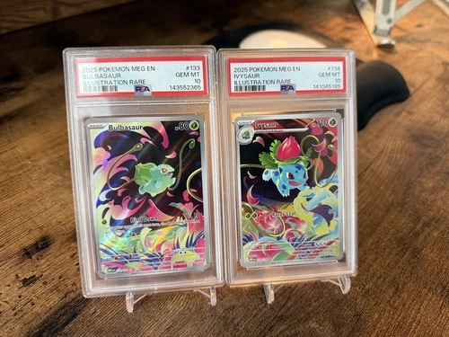 PSA 10 Pokemon Bulbasaur Ivysaur Mega Evolutions Consecutive Illustration Rare