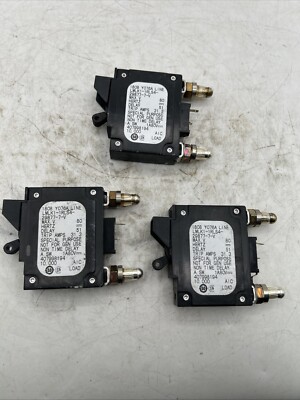 Lot Of 3 LMLK1-1RLS4-29877-7-V Airpax Circuit Breaker See Pics
