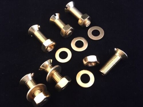 Brass Slotted Countersunk Head Machine Screws Metric Nuts Washers Solid Brass - Picture 1 of 9
