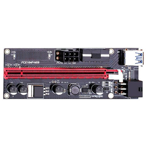 PCI-E Extender 1x to 16x Mining Extender Riser Card Adapter USB 3.0 Power Cable - Afbeelding 4 van 4