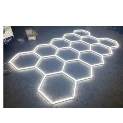 14X Hexagon LED Lampe Röhren Werkstatt Garage Wand Decken Leuchte Beleuchtung DE