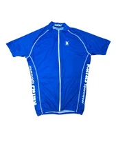 Kalas Cycling Jersey Full Zip Closure Short Sleeves Mens Size L Blue