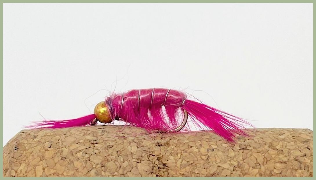 50 Shrimp And Scud Nymphs Shrimp Fishing Flies, Trout Or Salmon, Mixed Size, Named