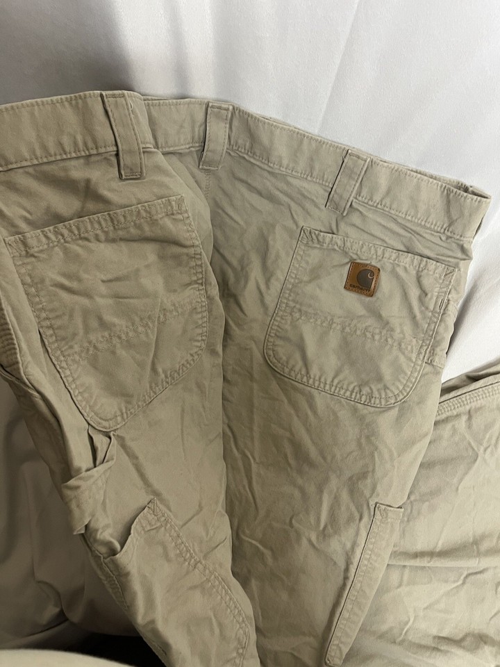 Carhartt Mens 44x31 Work Carpenter Pants B151 Tan eBay