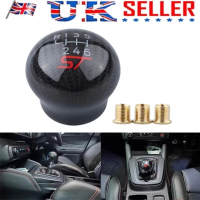 CARBON FIBER SHIFT GEAR KNOB for FORD FOCUS MK3 MK4 FIESTA MK7 MK8 ST ECOBOOST