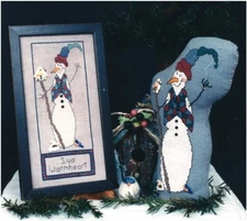 DKT Originals IVA WARMHEART Cross Stitch Leaflet Only ~ snow lady / winter