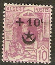 Argelia #YT059 Como Nuevo 1927 Soldado Herido Beneficio Recargo [B2]