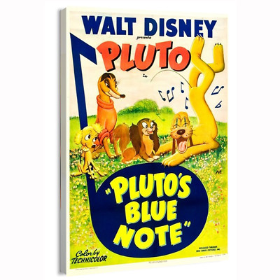 1947 Pluto's Blue Note (RKO) KIDS Movie Poster or Canvas Home Decor Art Print