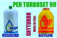 COPPIA DI BOMBOLE (1pz OSSIGENO + 1pz MAXY GAS)  per cannello TURBO SET 90  