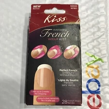 KISS 56682/KFB01 Everlasting French Wrap Kit 28 WRAPS sealed NIB