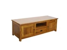 Lowboard TV board TV cabinet made of teak wood solid lacquered W: 145 cm -11320-