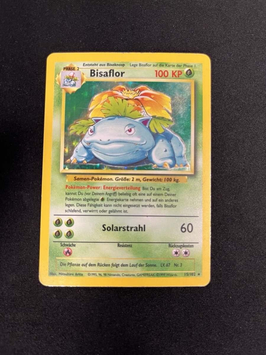 Pokemon TCG Bisaflor (Venusaur) 15/102 German Holo Foil Base Set