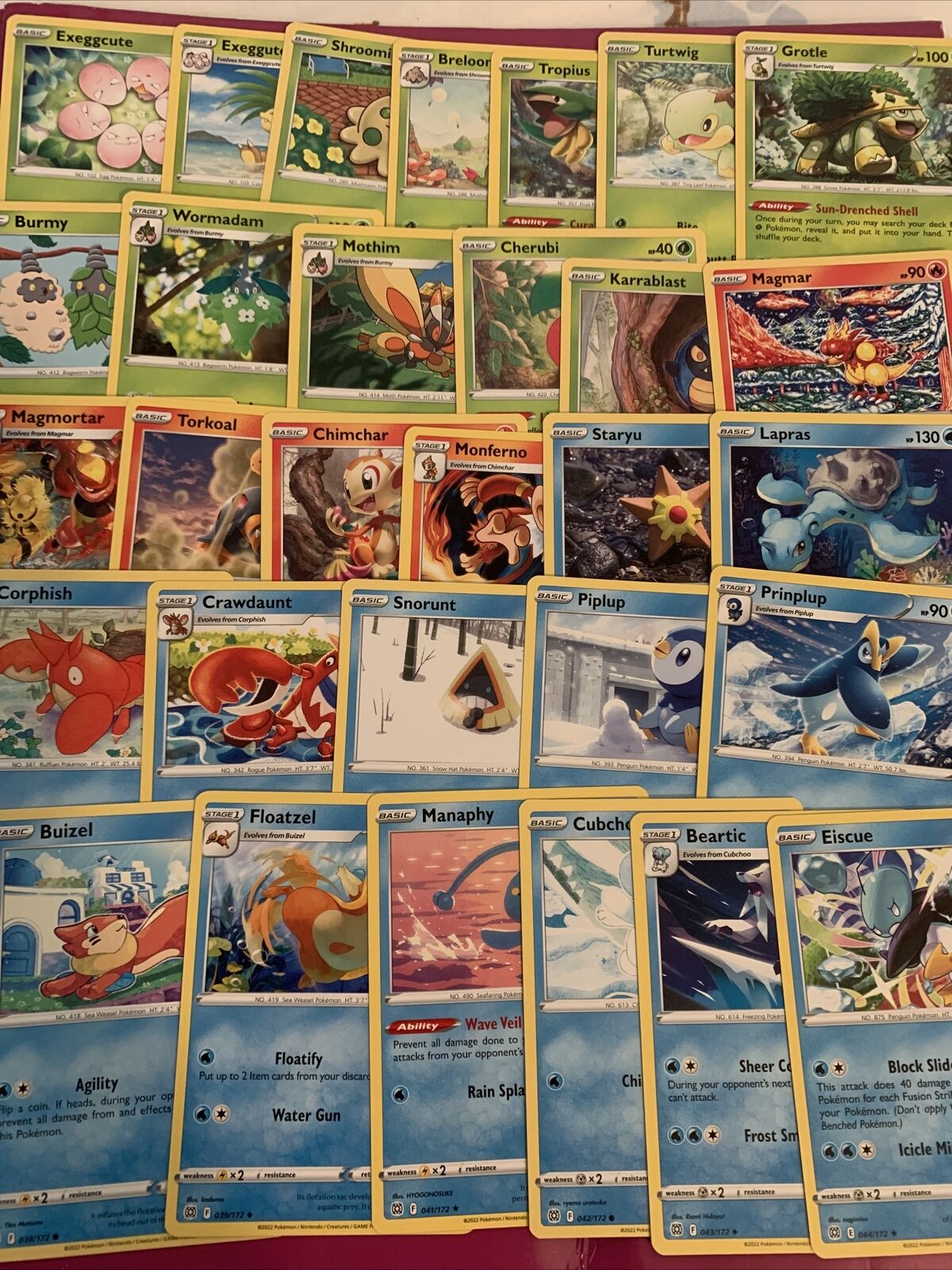 Pokemon Brilliant Stars Complete Common Uncommon Rare Holos 124 Cards