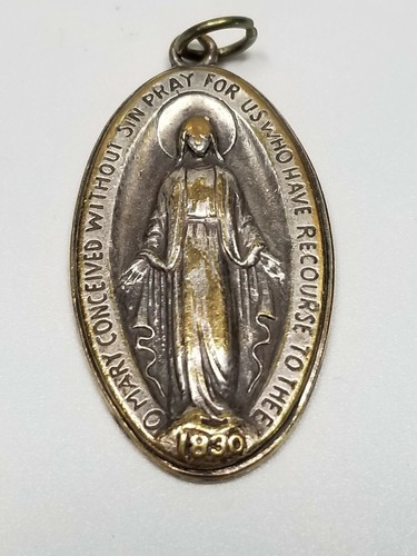Antique 1830 Mother Mary Conceived 