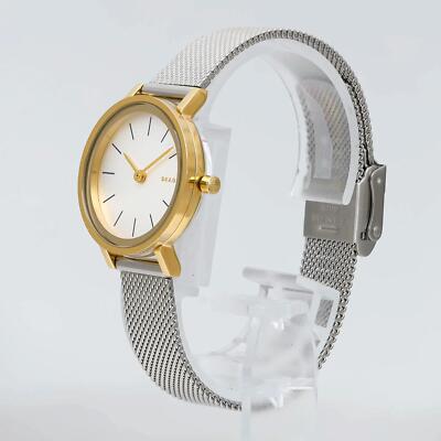 Skagen Gold and White Timepiece Skagen Denmark Steel Watch Women 26mm Gold Tone White Dial  main image 2