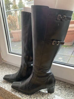 ESPRIT Stiefel 36 Leder Schwarz wie NEU